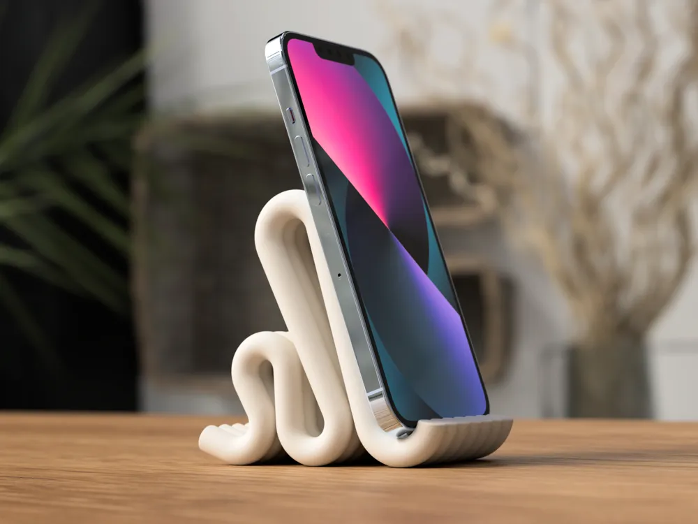 Dalgalı Şeritli Telefon Standı