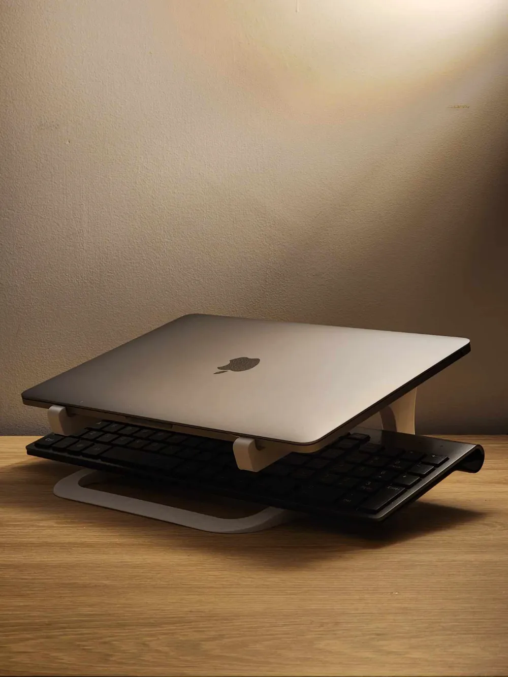 Harici Klavye Bölmeli Laptop Yükseltici Stand